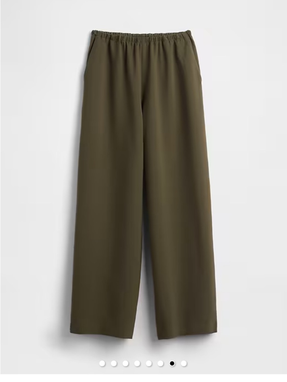 GAP The Easy Pants Wide Leg Pull On Pants NWT Size XS Beige Black Moss Green - Picture 3 of 7